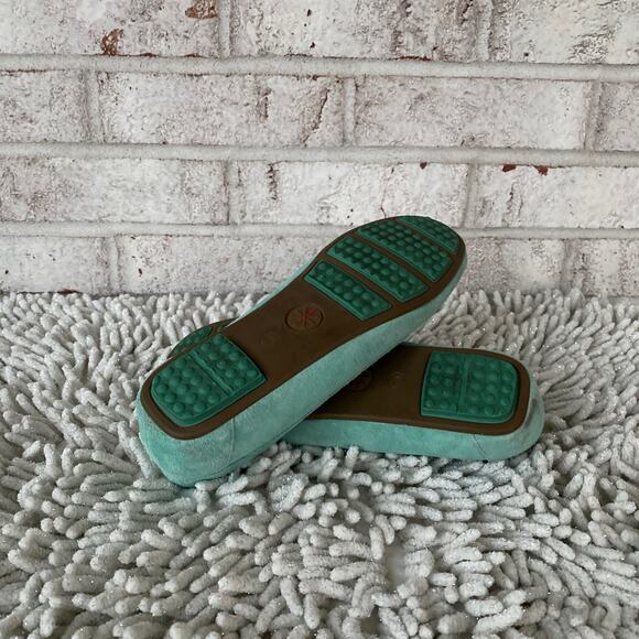Isaac Mizrahi Suede Teal Moccassins Women's Size 6M - Picture 6 of 6